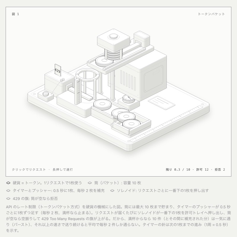 硬貨=トークン。筒に最大10枚たまる