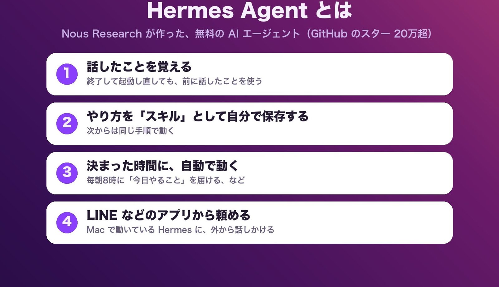 4つの特長
