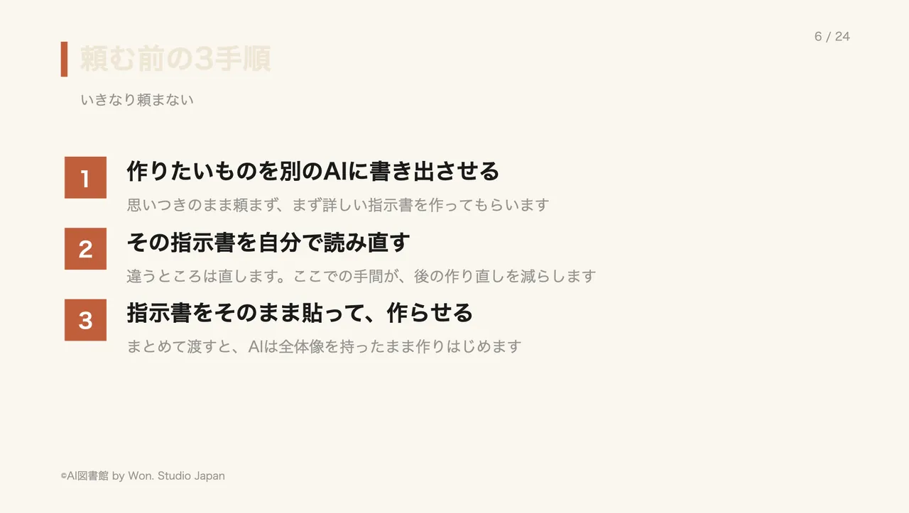 頼む前の3手順